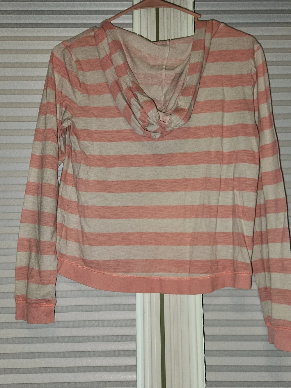 Justice Pink & White Striped Hoodie with Glitter Basketball